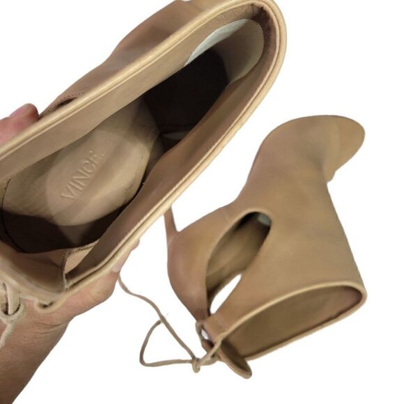 Vince Tan Open Toe Ankle Booties (Size 10M) - Picture 10 of 12